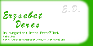 erzsebet deres business card